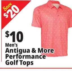 Ocean State Job Lot Men's Antigua & More Performance Golf Tops offer