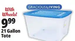 Ocean State Job Lot Gracious Living Stackable Storage Tote with Wheels offer