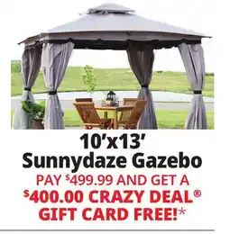 Ocean State Job Lot Sunnydaze 12.6' x 9.1' Soft Top Patio Gazebo with Screens and Privacy Walls Tan offer