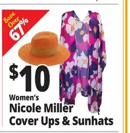 Ocean State Job Lot Women's Nicole Miller Cover Ups & Sunhats offer