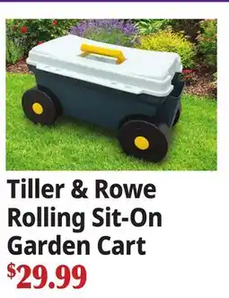 Ocean State Job Lot Tiller & Rowe Rolling Sit-On Garden Cart offer