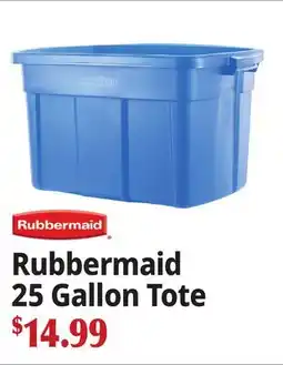 Ocean State Job Lot Rubbermaid 25 Gallon Tote offer