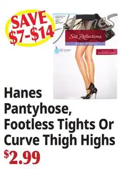 Ocean State Job Lot Hanes Pantyhose, Footless Tights Or Curve Thigh Highs offer