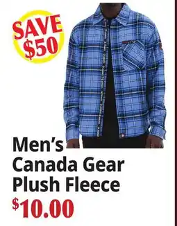 Ocean State Job Lot Men's Canada Gear Plush Fleece offer