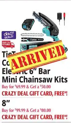 Ocean State Job Lot Tietoc Electric 6 Bar Mini Chainsaw Kits offer