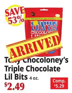 Ocean State Job Lot Tony Chocoloney's Triple Chocolate Lil Bits offer
