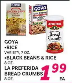 El Paso Grande GOYA RICE • BLACK BEANS & RICE LA PREFERIDA BREAD CRUMBS offer