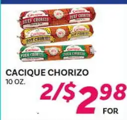 El Paso Grande CACIQUE CHORIZO offer