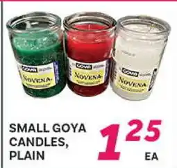 El Paso Grande SMALL GOYA CANDLES, PLAIN offer