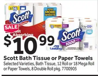 Stop&Shop Scott Bath Tissue or Paper Towels offer