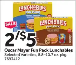 Stop&Shop Oscar Mayer Fun Pack Lunchables offer