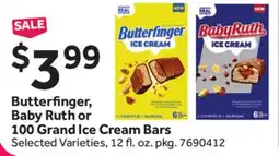 Stop&Shop Butterfinger, Baby Ruth or 100 Grand Ice Cream Bars offer