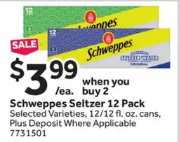 Stop&Shop Schweppes Seltzer offer