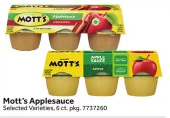 Stop&Shop Mott's Applesauce offer