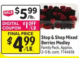 Stop&Shop Stop & Shop Mixed Berries Medley offer