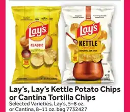 Stop&Shop Lay's, Lay's Kettle Potato Chips or Cantina Tortilla Chips offer