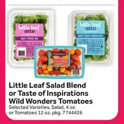 Stop&Shop Little Leaf Salad Blend or Taste of Inspirations Wild Wonders Tomatoes offer