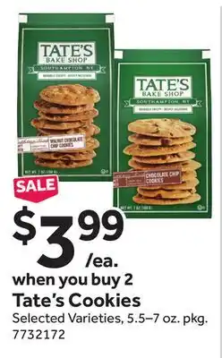 Stop&Shop Tate's Cookies offer
