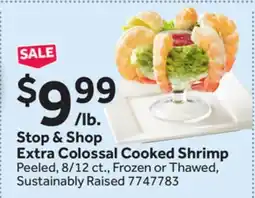 Stop&Shop Stop & Shop Extra Colossal Cooked Shrimp offer