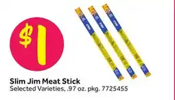 Stop&Shop Slim Jim Meat Stick offer