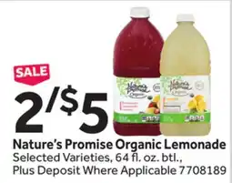 Stop&Shop Nature's Promise Organic Lemonade offer