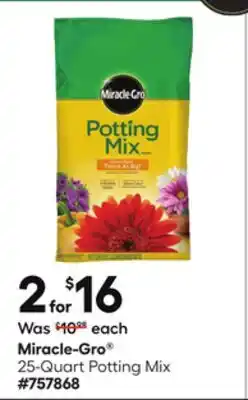 Lowe's Miracle-Gro 25-Quart Potting Mix offer