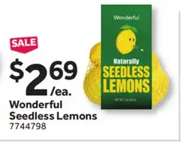 Stop&Shop Wonderful Seedless Lemons offer