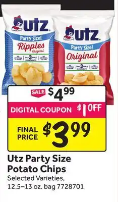 Stop&Shop Utz Party Size Potato Chips offer
