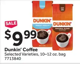 Stop&Shop Dunkin' Coffee offer
