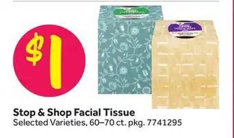 Stop&Shop Stop & Shop Facial Tissue offer