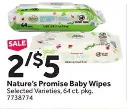 Stop&Shop Nature's Promise Baby Wipes offer