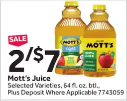 Stop&Shop Mott's Juice offer