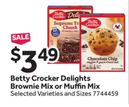 Stop&Shop Betty Crocker Delights Brownie Mix or Muffi n Mix offer