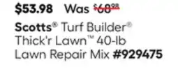 Lowe's Turf Builder Thick'r Lawn 40-lb Lawn Repair Mix offer