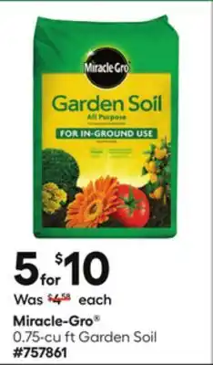 Lowe's Miracle-Gro 0.75-cu ft Garden Soil offer