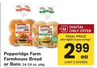 ACME Pepperidge Farm Farmhouse Bread or Buns offer