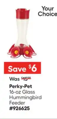 Lowe's Perky-Pet 16-oz Glass Hummingbird Feeder offer