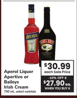 ACME Aperol Liquor Apertivo or Baileys Irish Cream offer