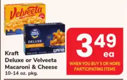 ACME Kraft Deluxe or Velveeta Macaroni & Cheese offer