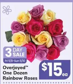 ACME Overjoyed One Dozen Rainbow Roses offer
