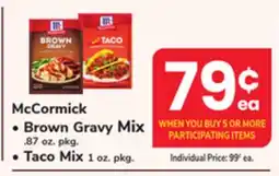 ACME McCormick, Brown Mix. oz. pkg, Taco Mix 1 oz. pkg offer