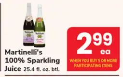 ACME Martinelli's 100% Sparkling Juice offer