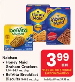ACME Nabisco Honey Maid Graham Crackers 7.04-14.4 oz. pkg. BelVita Breakfast Biscuits 5-8.8 oz. pkg offer