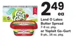ACME Land O Lakes Butter Spread 7-8 oz. pkg. or Yoplait Go-Gurt 8-pk., 16 oz. pkg offer