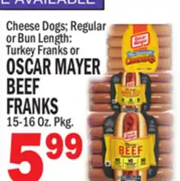 Bravo Supermarkets OSCAR MAYER BEEF FRANKS offer