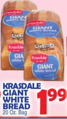 Bravo Supermarkets KRASDALE GIANT WHITE BREAD offer