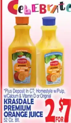 Bravo Supermarkets KRASDALE PREMIUM ORANGE JUICE offer