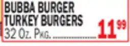 Bravo Supermarkets BUBBA BURGER TURKEY BURGERS offer