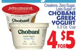 Bravo Supermarkets CHOBANI GREEK YOGURT offer