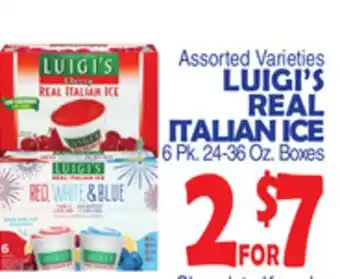 Bravo Supermarkets LUIGI'S REAL ITALIAN ICE offer